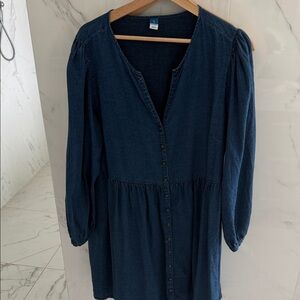 Old Navy Dark Indigo Denim Shift Top